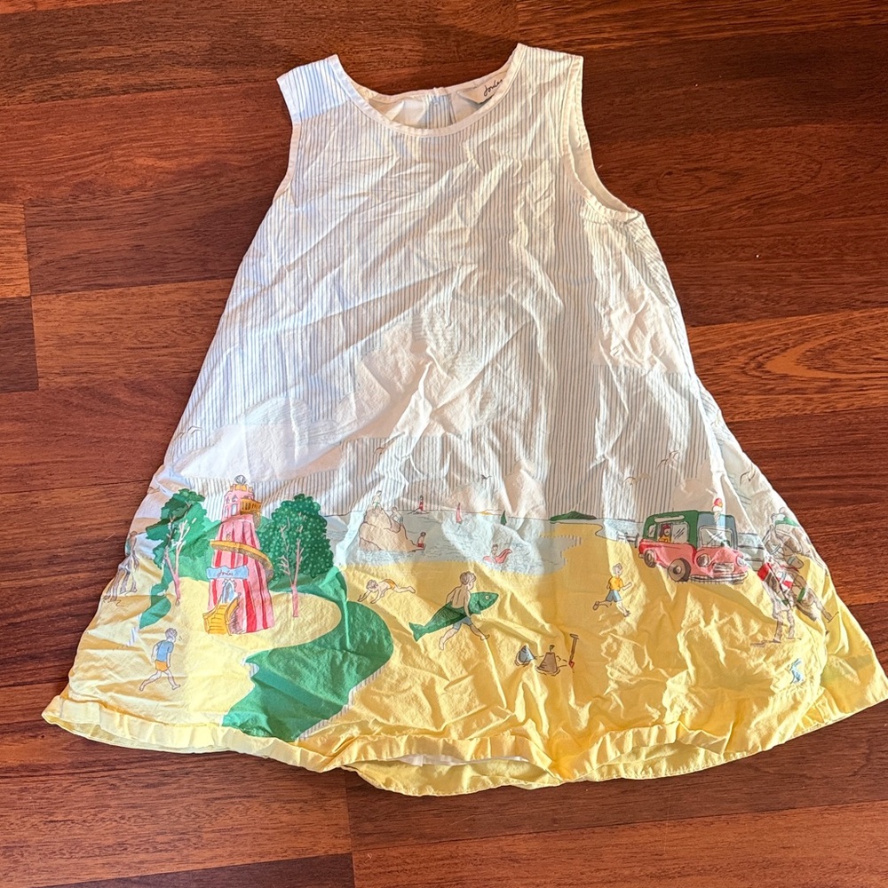 Joules Bunty Beach Scene Swing Dress (6Y)